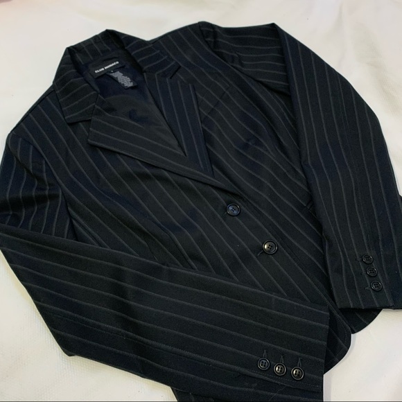 Club Monaco Striped Black Blazer | Size 8 - Picture 4 of 7